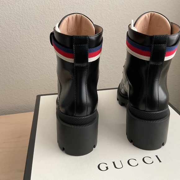 Gucci combat boots/ leather, black color - Picture 5 of 14